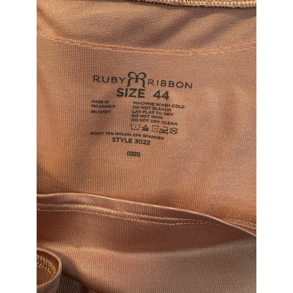 Ruby Ribbon Lace Cami Sz 44 Copper Color Shapewear Style 3022 Sculpting Tank Top - Picture 7 of 12